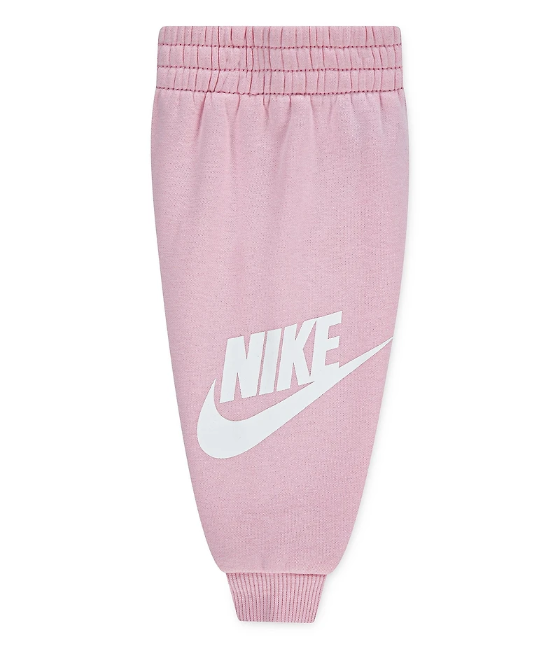 Nike Little Girls Long Sleeve Club Fleece Hoodie & Matching Jogger Pant Set