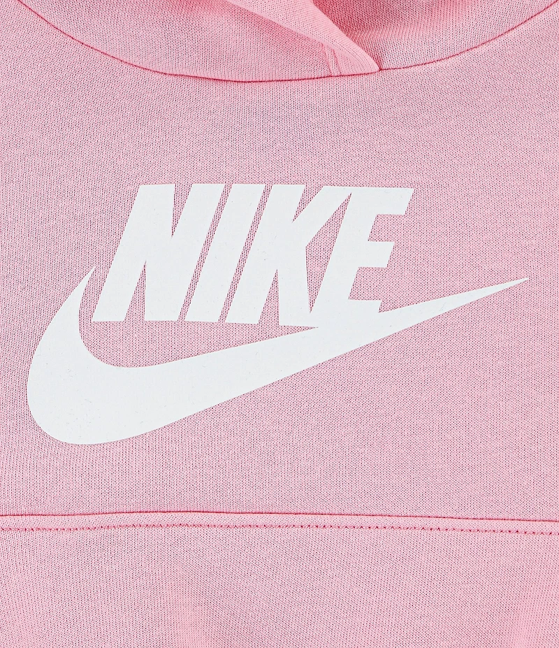 Nike Little Girls Long Sleeve Club Fleece Hoodie & Matching Jogger Pant Set