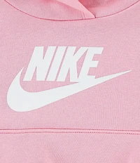 Nike Little Girls Long Sleeve Club Fleece Hoodie & Matching Jogger Pant Set