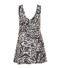 Nike Little Girls Sleeveless Wildflower Print Drop-Waist Dress