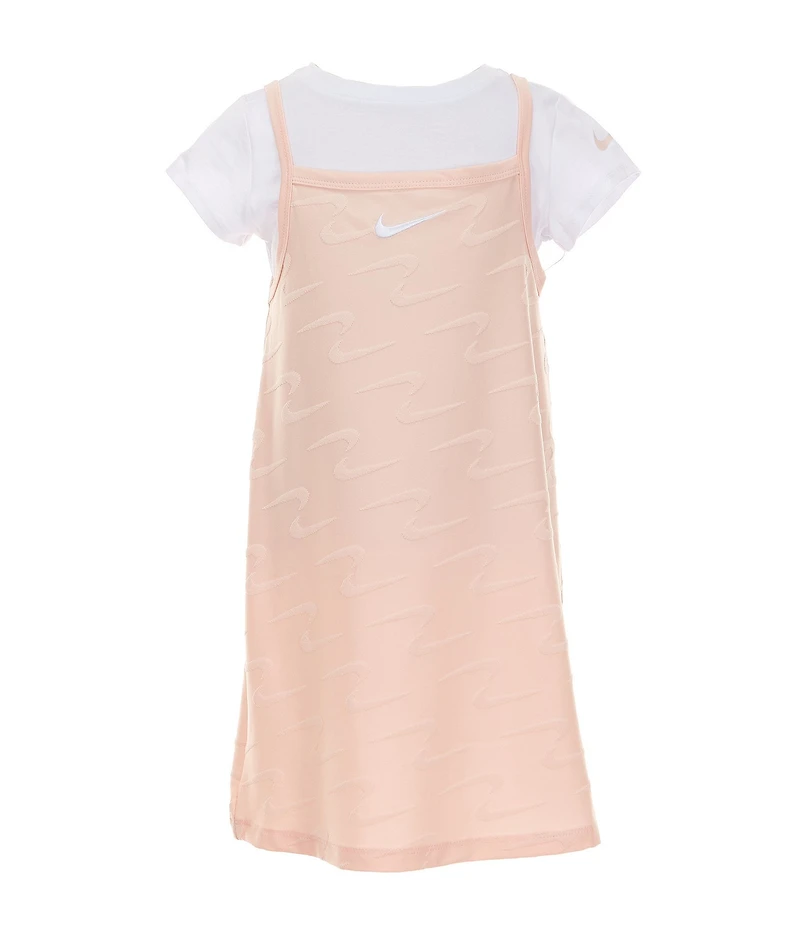 Nike Little Girls Short Sleeve Crewneck T-Shirt & Swoosh Motion Dress 2-Piece Set