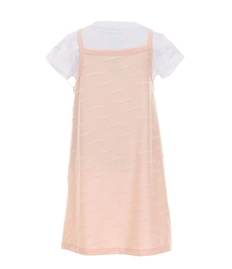 Nike Little Girls Short Sleeve Crewneck T-Shirt & Swoosh Motion Dress 2-Piece Set
