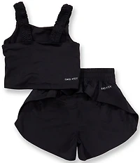 Nike Little Girls Bold Play Sleeveless Scoop Neck Logo Tank Top & Shorts Set