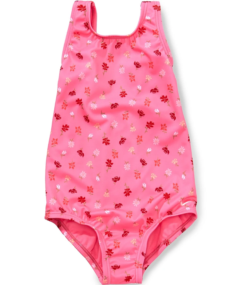 Nike Little Girls Floral Printed U-Back One-Piece Swimsuit