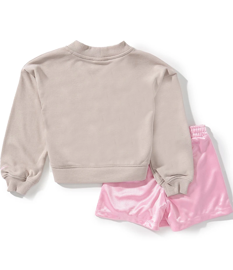 Nike Little Girls Long Sleeve Cardigan & Dazzle Skort Set