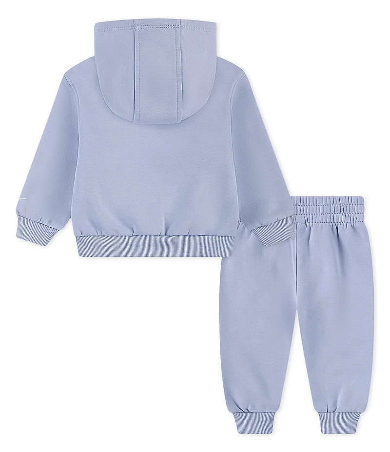 Nike Little Girls Long Sleeve Floral Logo Fleece Hoodie & Matching Jogger Pant Set