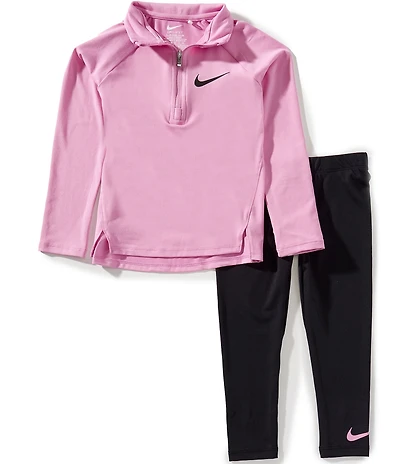 Nike Little Girls Long-Sleeve Mini Me Dri-Fit Pullover & Coordinating Leggings Set