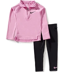 Nike Little Girls Long-Sleeve Mini Me Dri-Fit Pullover & Coordinating Leggings Set