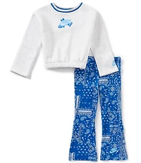 Nike Little Girls Long Sleeve Retro Remix Top & Leggings 2-Piece Set