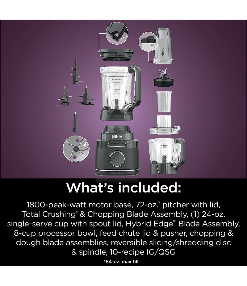 Ninja Detect™ Kitchen System Power Blender Plus Processor Pro with BlendSense™ Technology