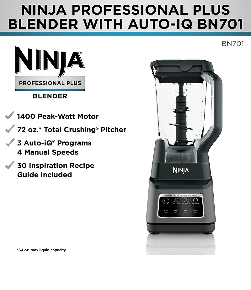Ninja Professional Plus Blender with Auto-iQ