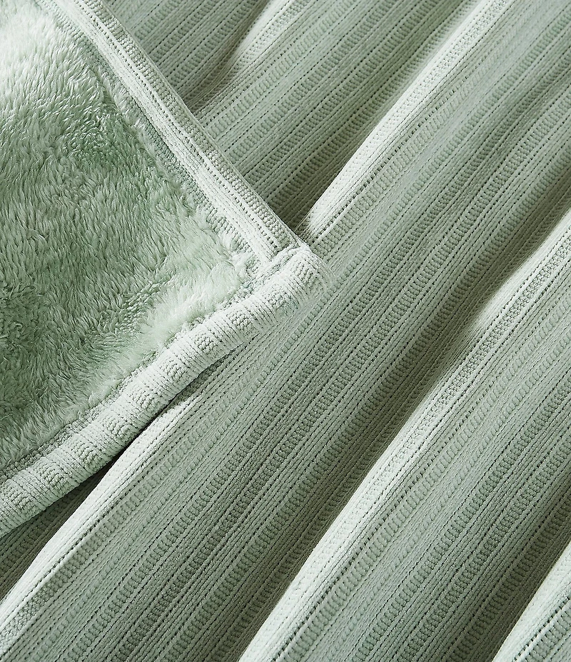 Noble Excellence Warm Shop Collection Bella Striped Chenille Reversible Throw