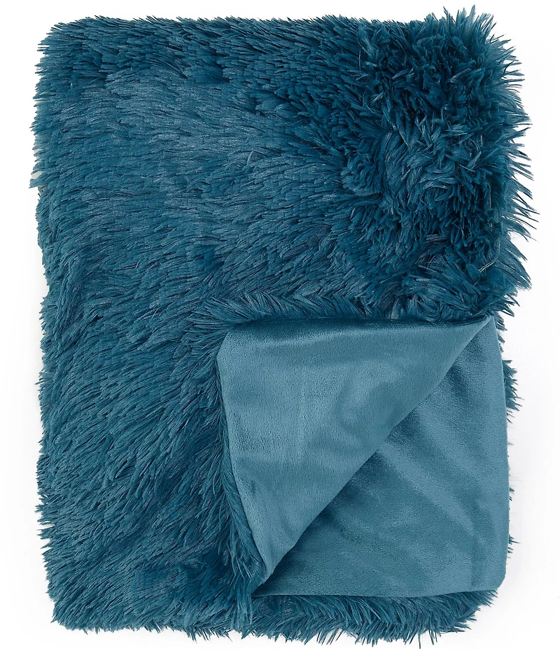 Noble Excellence Shag Lightweight Reversible Throw