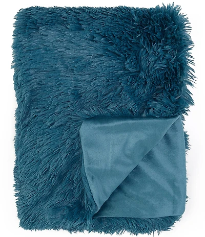 Noble Excellence Shag Lightweight Reversible Throw