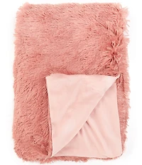 Noble Excellence Shag Ombre Lightweight Reversible Throw
