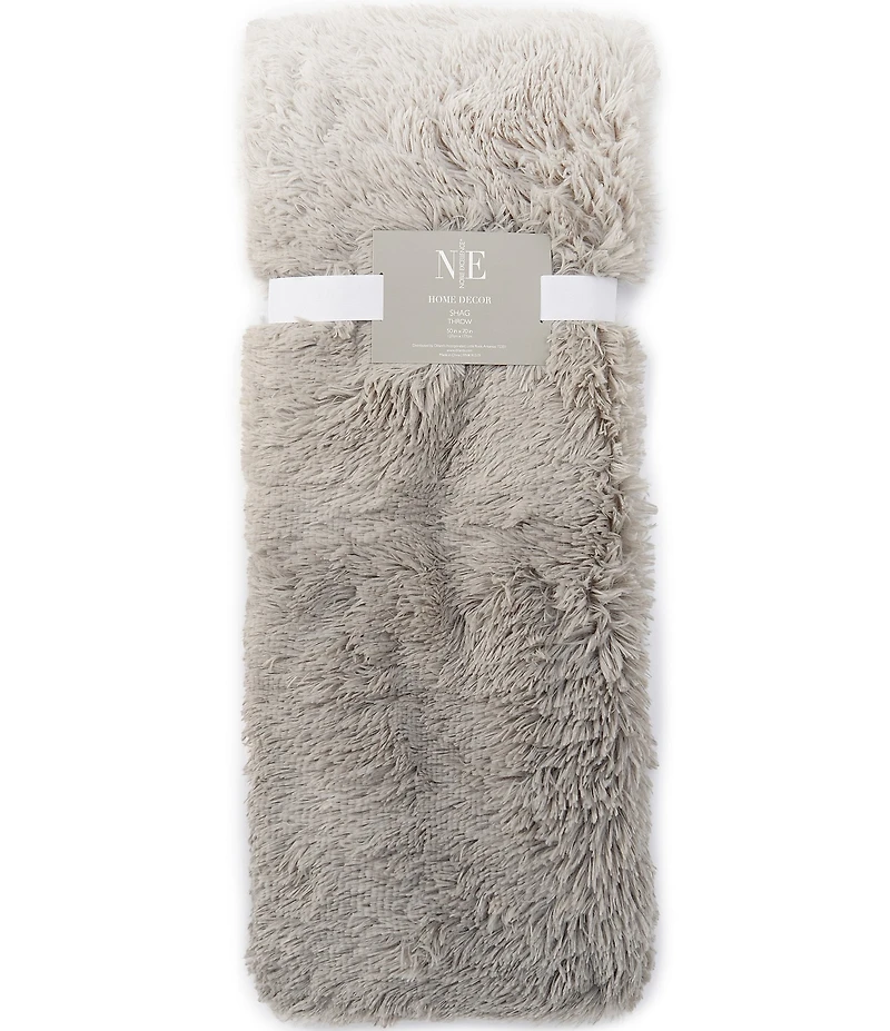 Noble Excellence Shag Ombre Lightweight Reversible Throw
