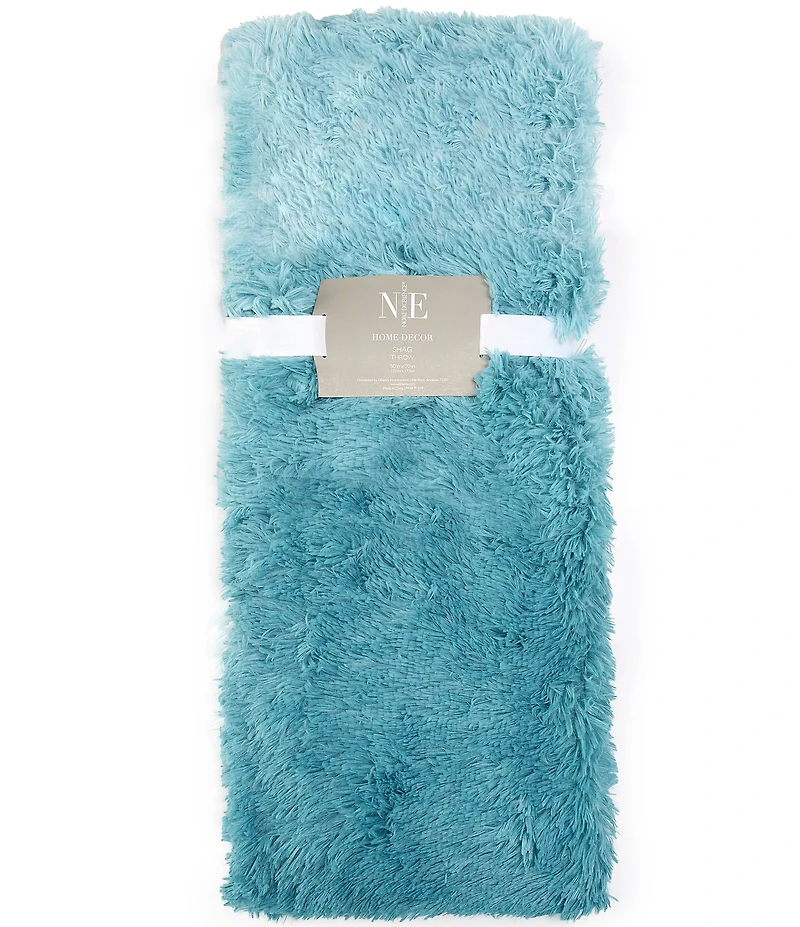 Noble Excellence Shag Ombre Lightweight Reversible Throw