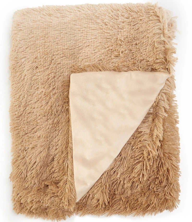 Noble Excellence Shag Ombre Lightweight Reversible Throw