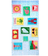 Noble Excellence Summer Shop Collection Stamps Beach Towel