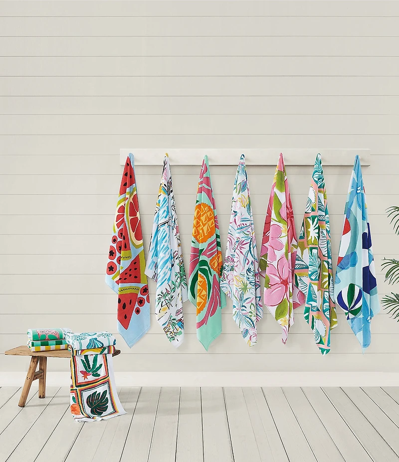 Noble Excellence Summer Shop Collection Stamps Beach Towel
