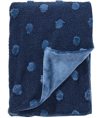 Noble Excellence Warm Shop Collection Lilly Poddle Pom-Pom Faux Fur Throw Blanket