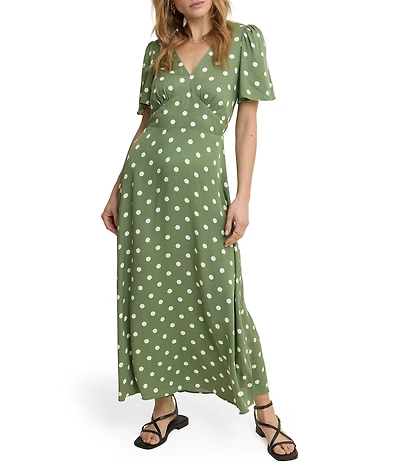 Nobody's Child Atlas Polka Dot Empire Maxi Dress