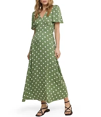 Nobody's Child Atlas Polka Dot Empire Maxi Dress