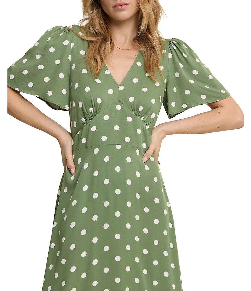 Nobody's Child Atlas Polka Dot Empire Maxi Dress