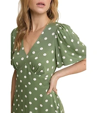 Nobody's Child Atlas Polka Dot Empire Maxi Dress