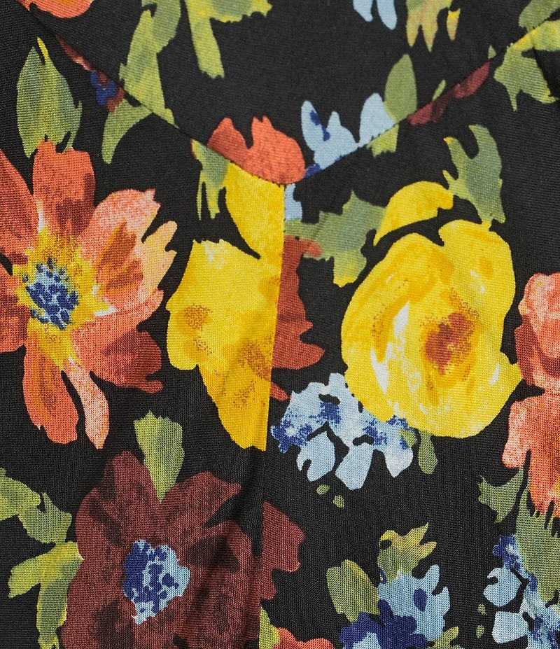 Nobody's Child Loubelle Midi Floral Short Sleeve Dress