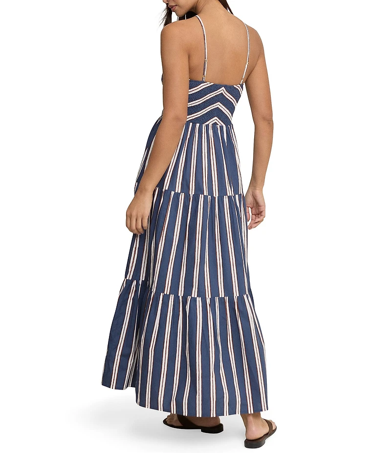 Nobody's Child Martina Striped Cotton Halter Maxi Dress