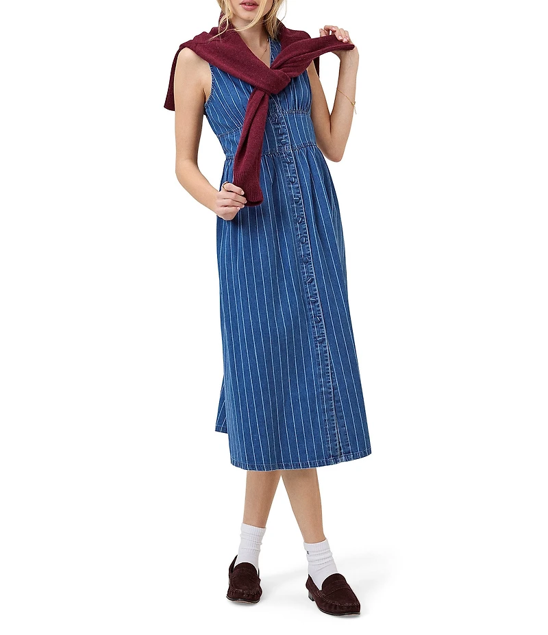 Nobody's Child Sleeveless Starlight Denim Midi Dress