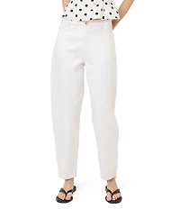 Nobody's Child White Denim Straight Leg Barrel Jeans