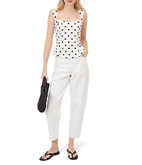 Nobody's Child White Denim Straight Leg Barrel Jeans