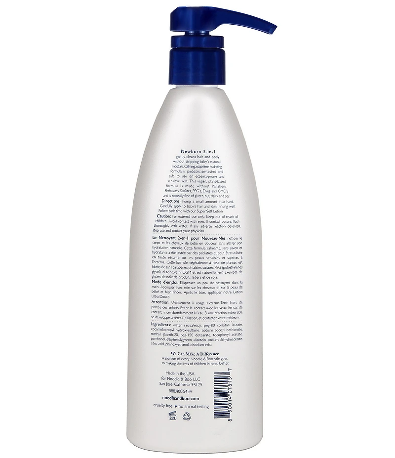 Noodle & Boo Fragrance Free Newborn 2-in-1 Hair & Body Wash