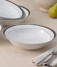 Noritake Austin Platinum Collection Rim Dinner Bowls, Set Of 4