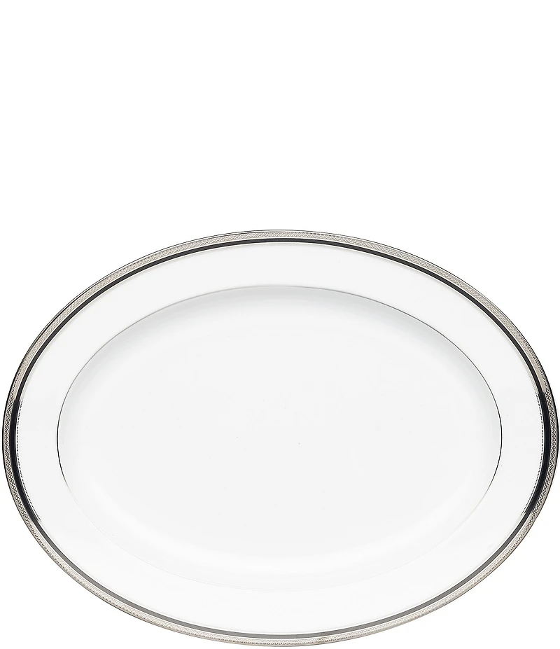 Noritake Austin Platinum Porcelain Oval Platter