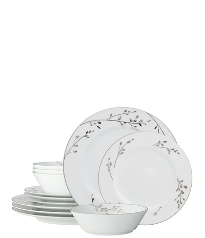 Noritake Birchwood Collection 12-Piece Set, Service For 4