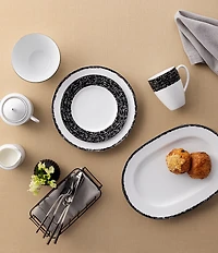 Noritake Rill Collection Platinum Band Place Setting