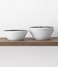 Noritake Black Rill Collection Fruit Bowls, Set of 4