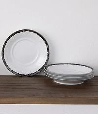 Noritake Black Rill Collection Saucers, Set of 4