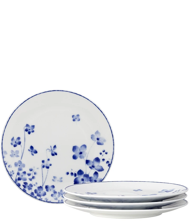 Noritake Bloomington Road Blue Collection Bread & Butter Plates, Set Of 4
