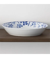 Noritake Bloomington Road Blue Collection Coupe Dinner Bowls, Set Of 4