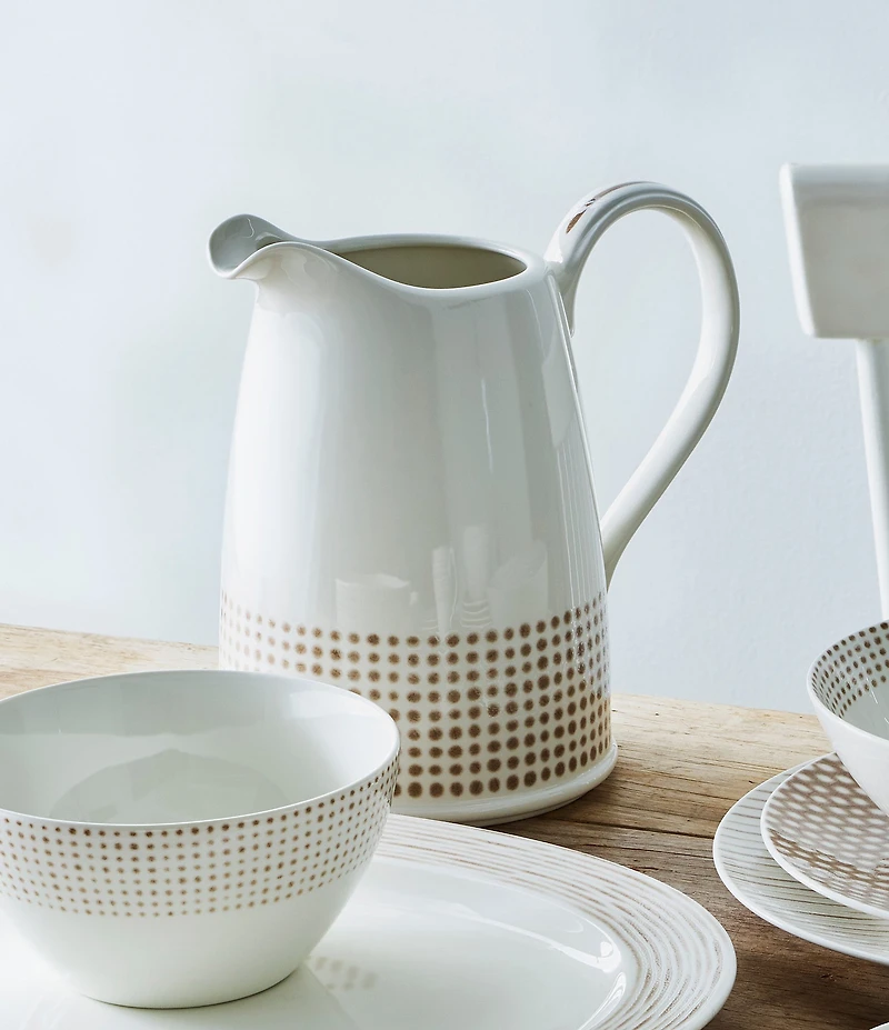 Noritake Hammock Collection Dot Pitcher, 2-Quart