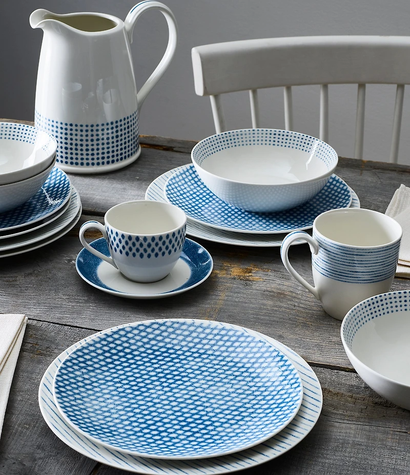 Noritake Blue Hammock Collection Dotted Cups, Set of 4