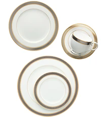 Noritake Brilliance Bone China Dinner Plates, Set of 4