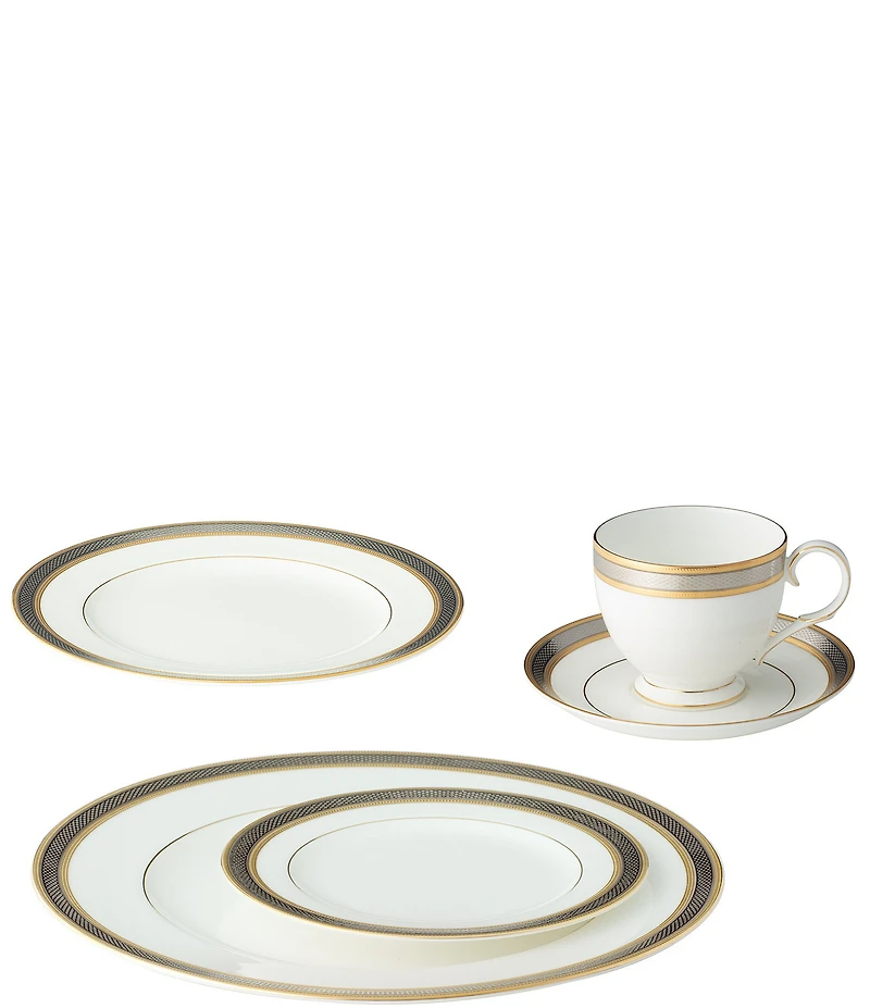 Noritake Brilliance Bone China Dinner Plates, Set of 4