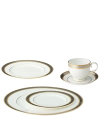 Noritake Brilliance Bone China Dinner Plates, Set of 4