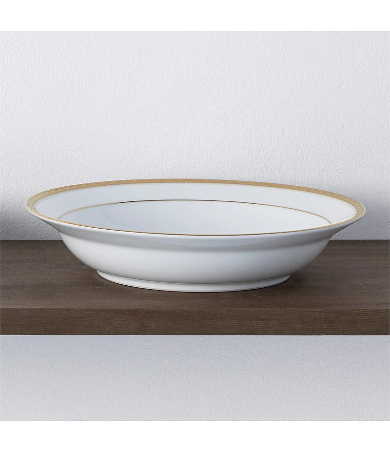 Noritake Charlotta Collection Rim Dinner Bowls, Set of 4
