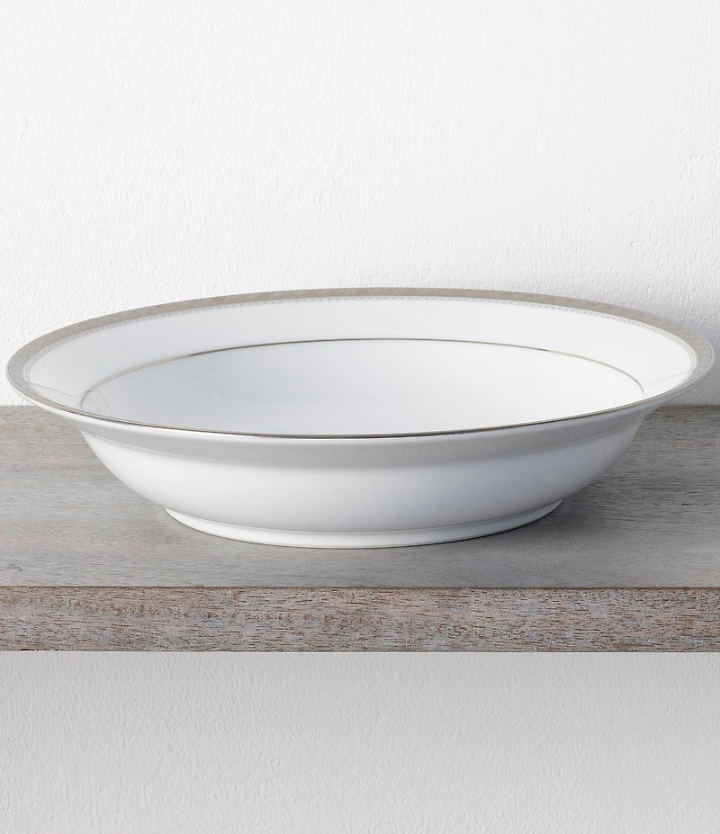 Noritake Charlotta Platinum Collection Rim Dinner Bowls, Set of 4